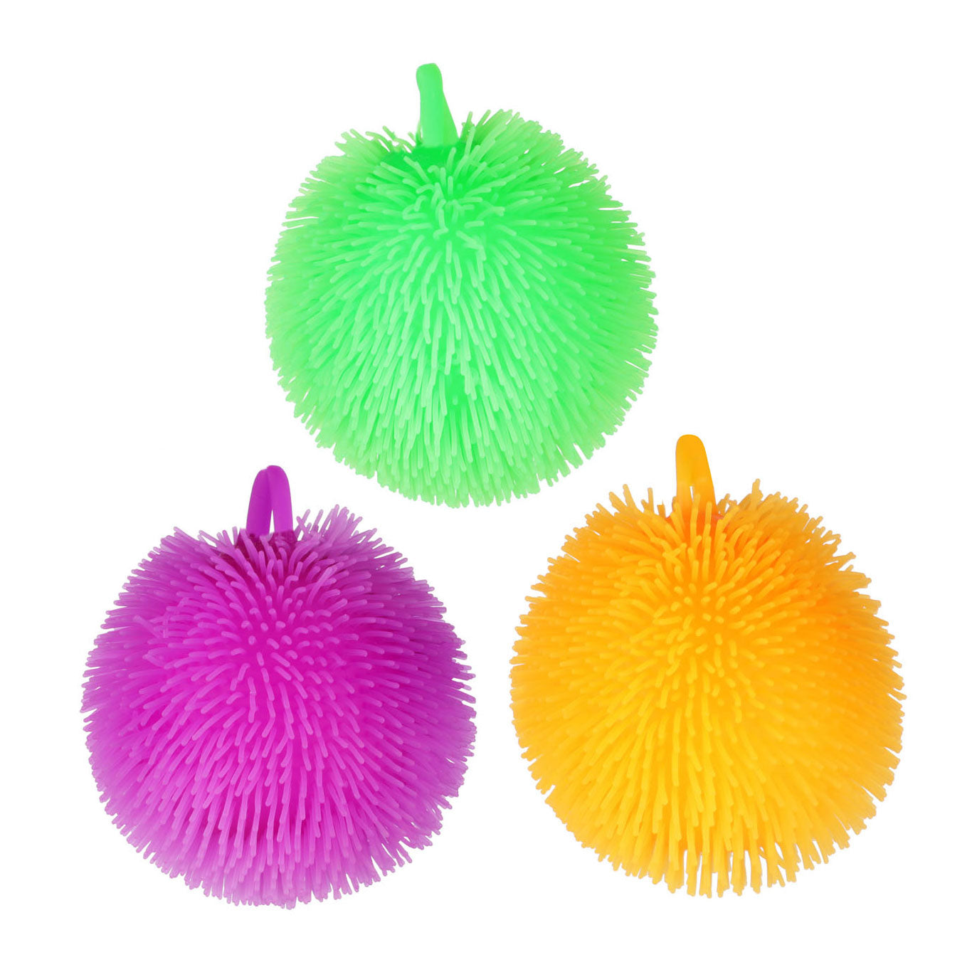 TOI-TOYS Pufferz serré au pupetball néon, 8cm
