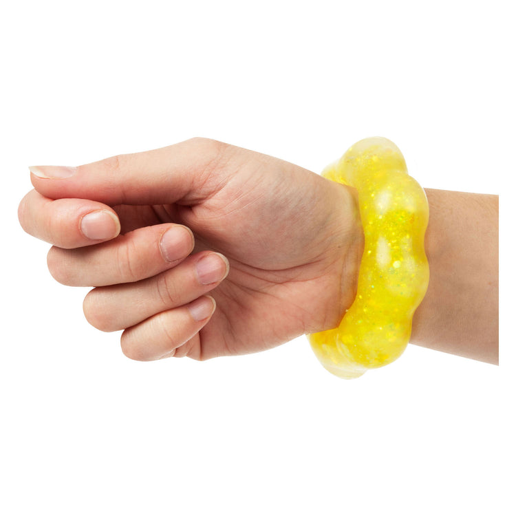 TOI-TOYS Fleur de bracelet à pression amusant avec des paillettes