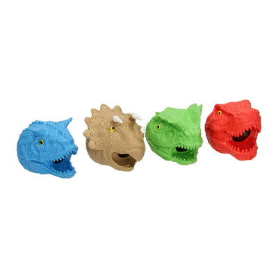 Monde des dinosaures serrer la tête de dino avec des balles