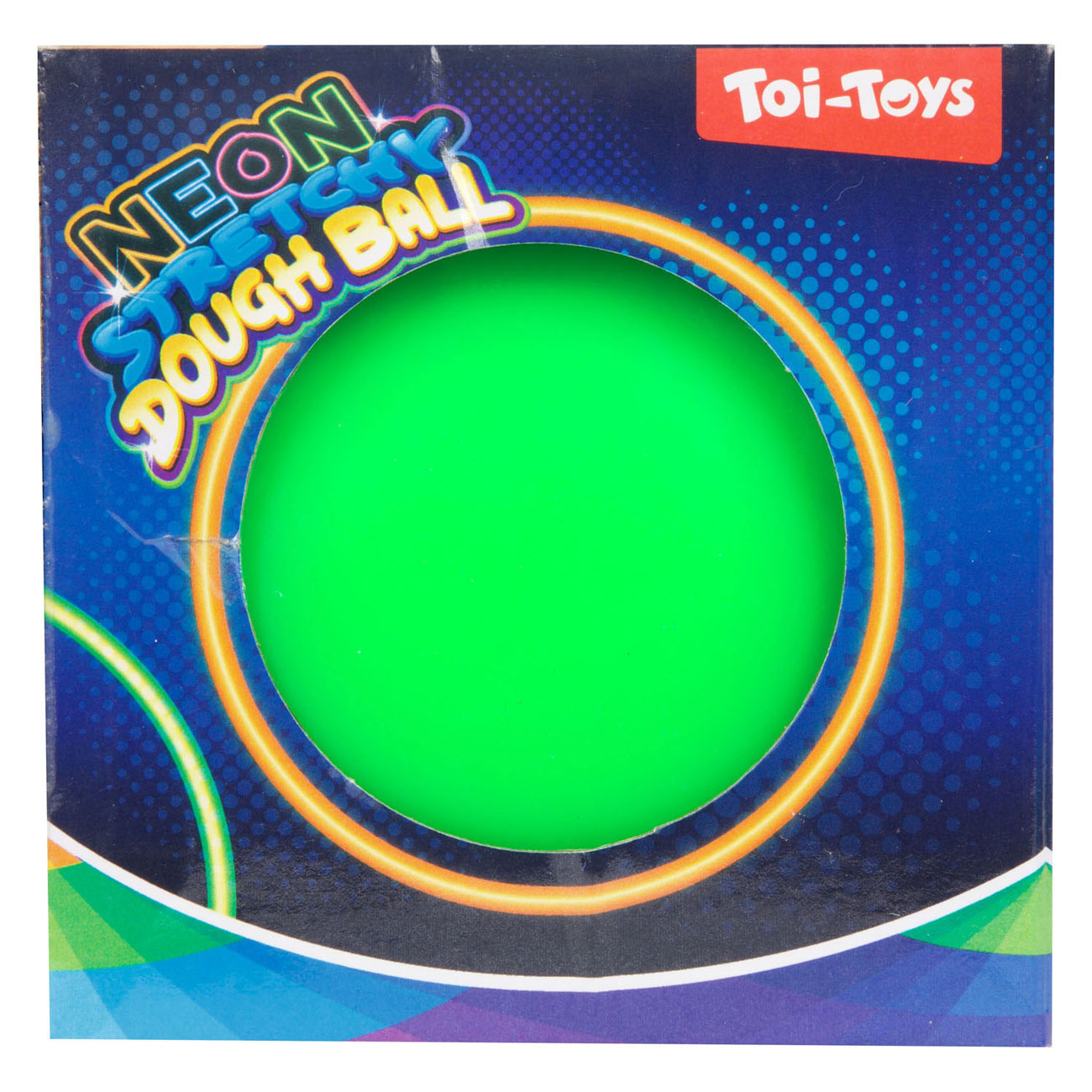 TOI-TOYS FUNE KNEEDBAL Neon, 10cm