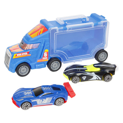 TOI-TOYS Turbo Racers Truck avec voitures de course, 3dlg.