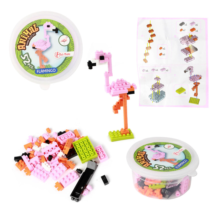 Toi-toys blocs de construction mini animaux dans un bocal