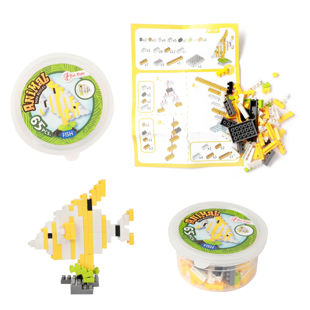 Toi-toys blocs de construction mini animaux dans un bocal