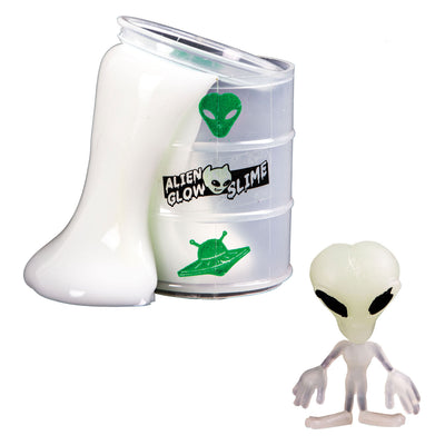 Toi-toys glow n fun baril de pétrole avec lueur dans trop sombre slime alien