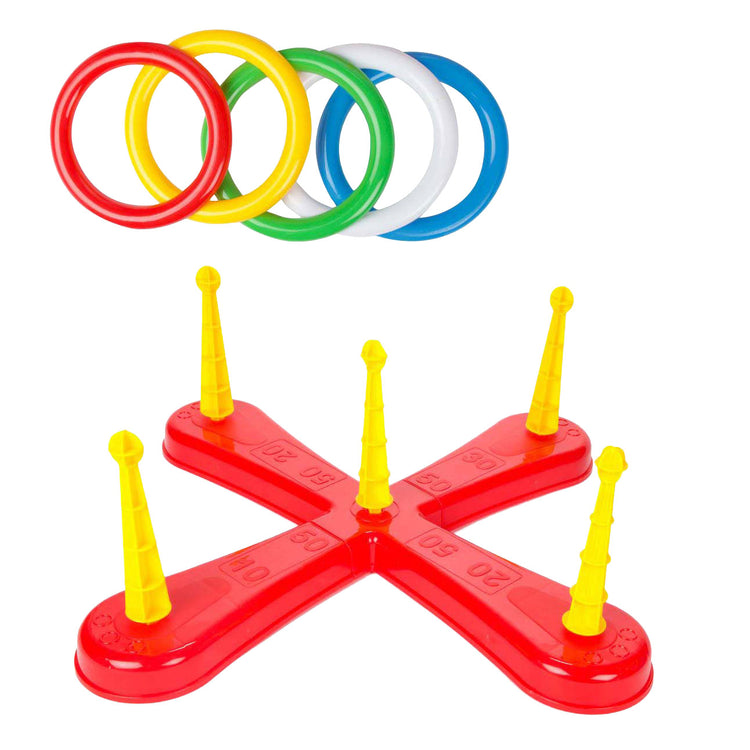 TOI-TOYS JOUER RINGORWERPPEL BRIGHT avec 5 anneaux