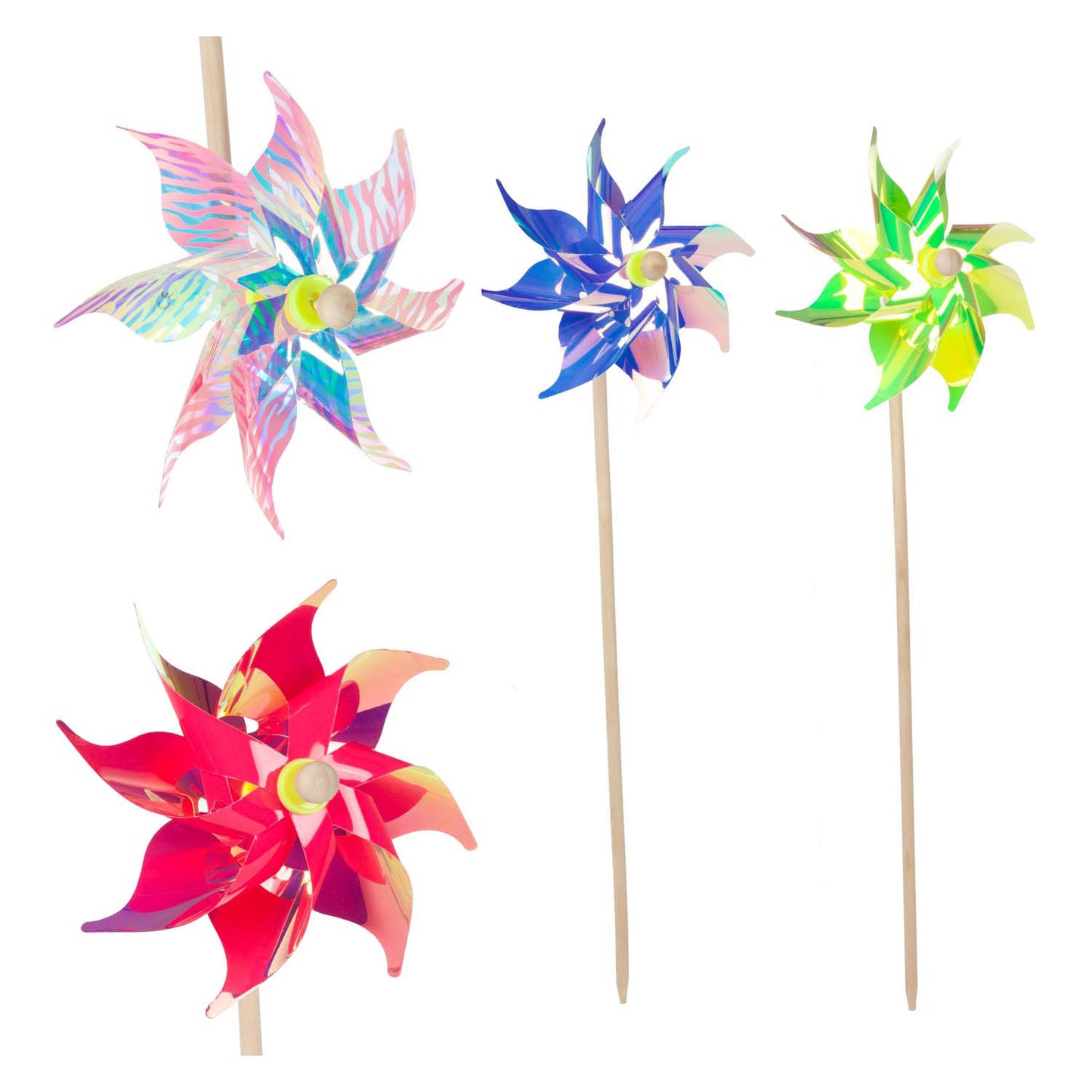 Moulin à vent TOI-TOYS avec bâton en bois, 54 cm