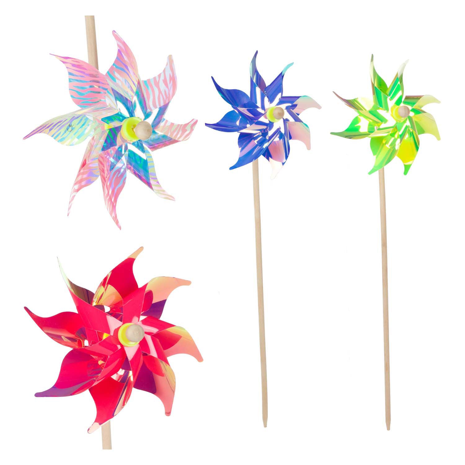 Moulin à vent TOI-TOYS avec bâton en bois, 54 cm