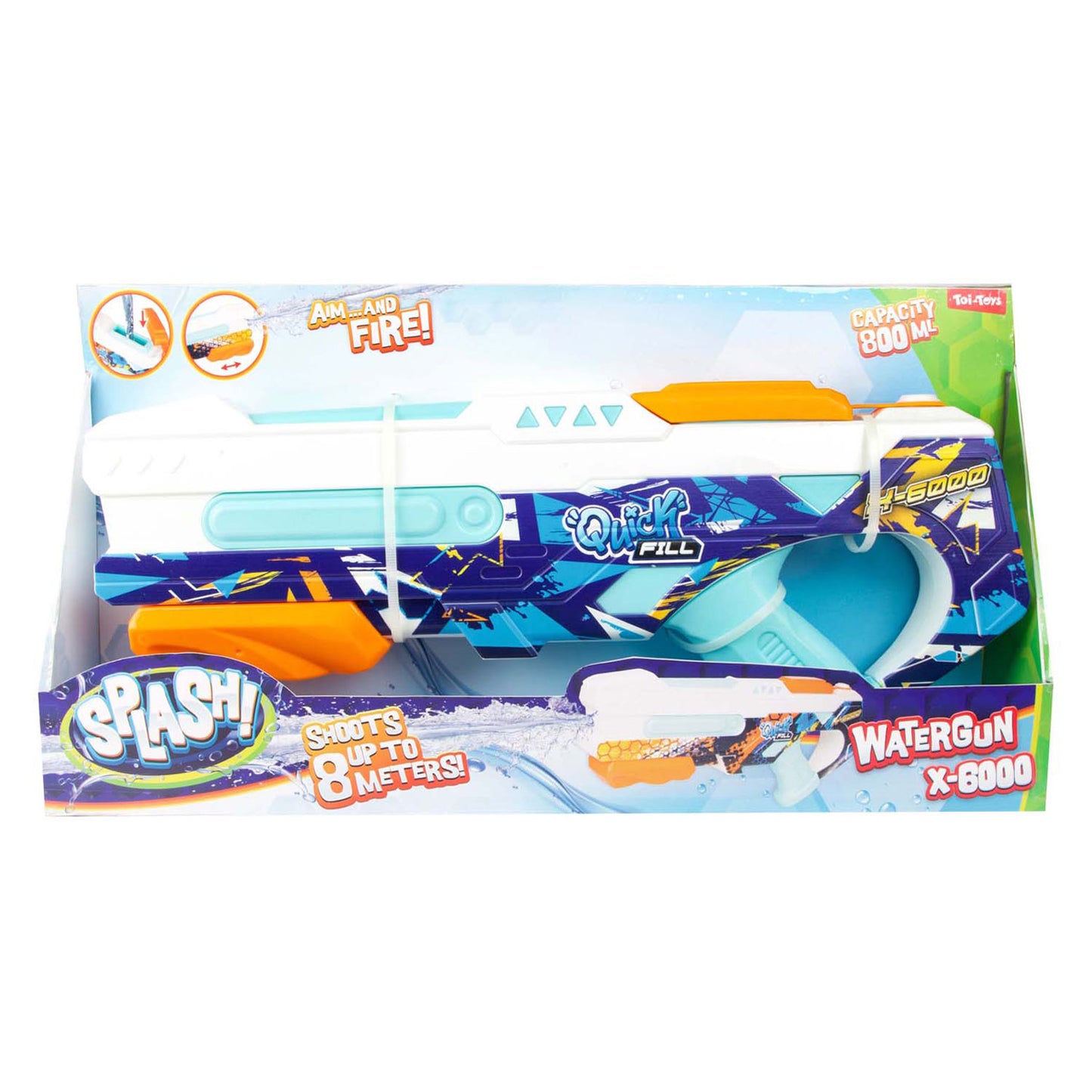 TOI-TOYS Splash Water Gun Fill Fill X6000