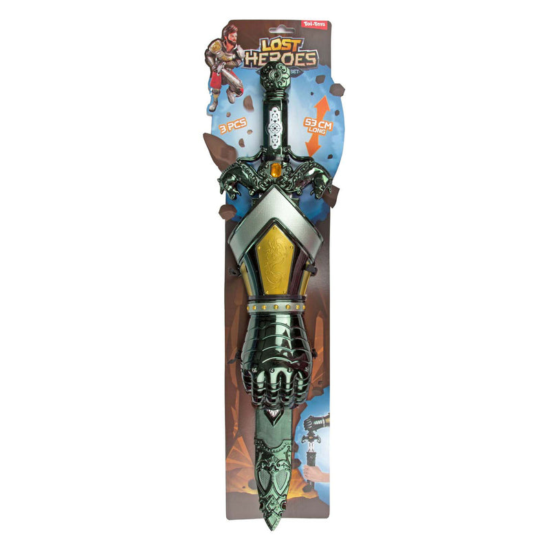 TOI-TOYS Lost Heroes Robe Set Knight avec épée et main, 53 cm