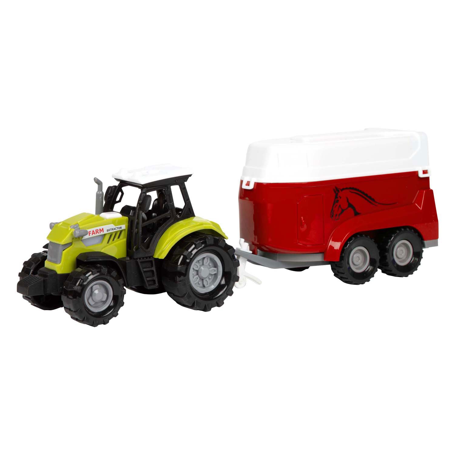 TOI-TOYS ACKERS VILLE TRACTEUR ET REMARRE avec lumière et son, 10 cm