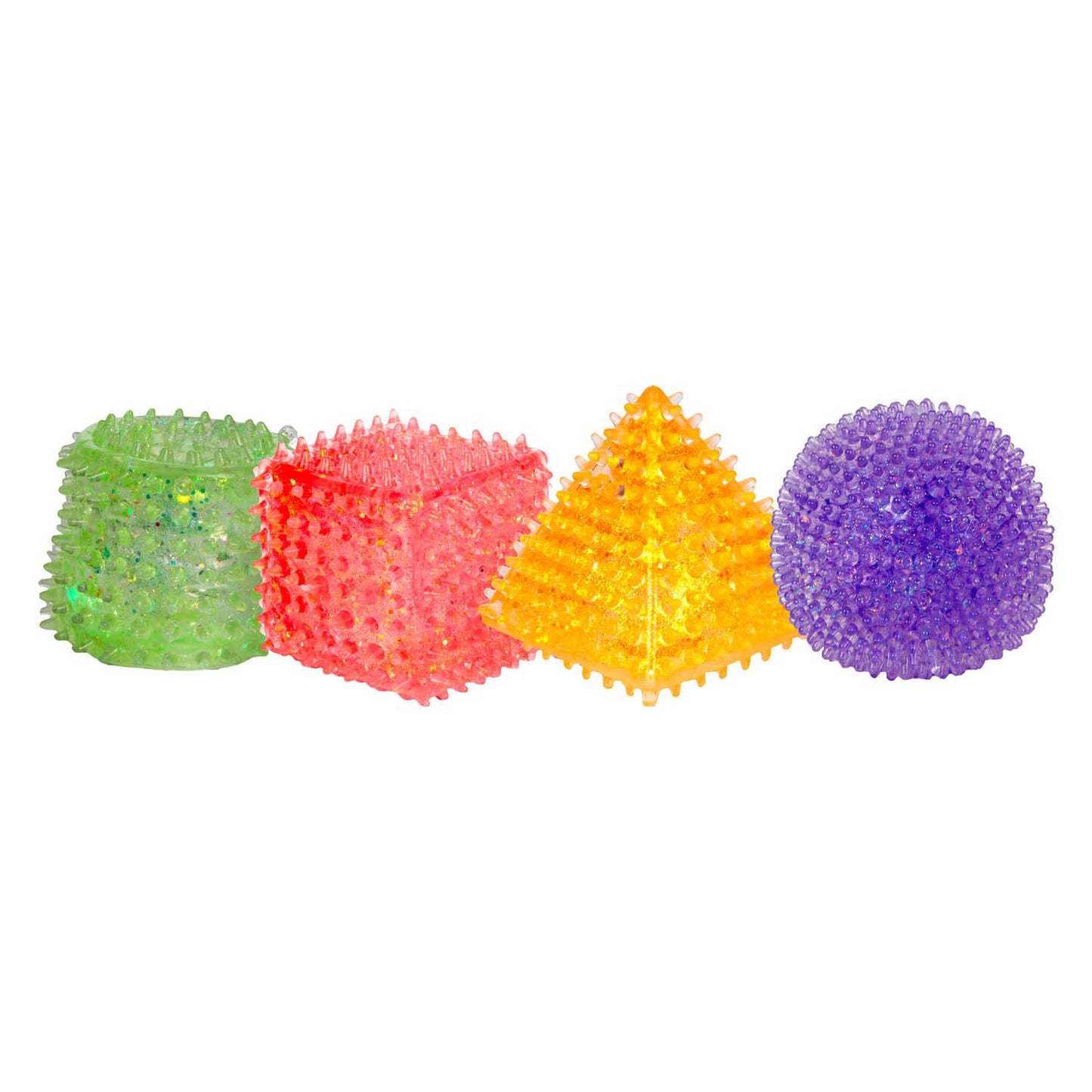Toi-toys balle à presser texturée amusante géométrique, 5 cm