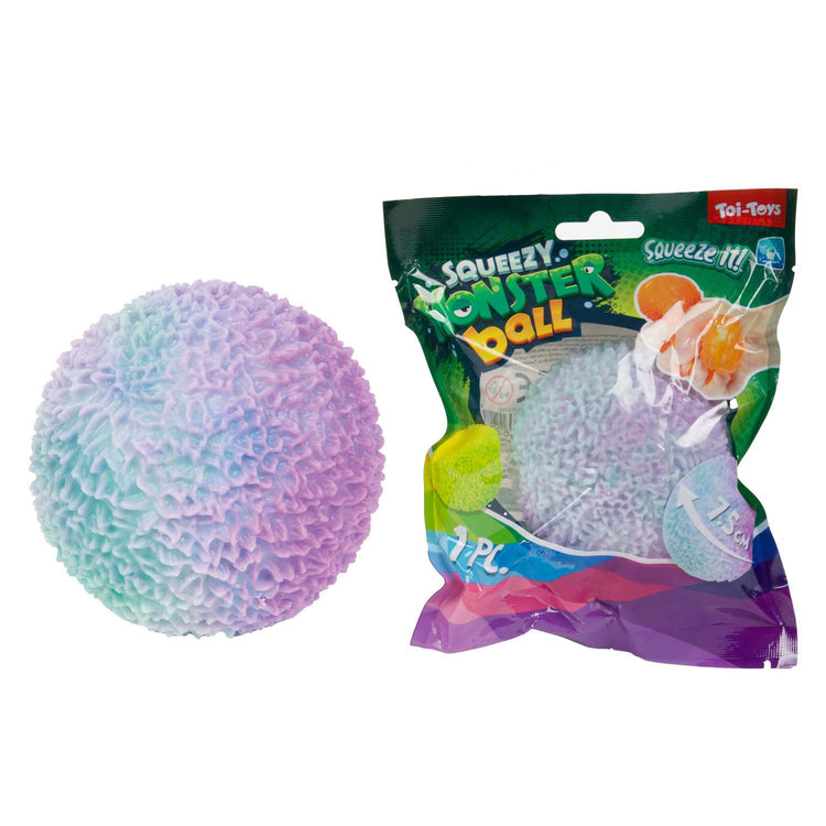 TOI-TOYS Textuurknijmbal mousse remplie de mousse, 8 cm