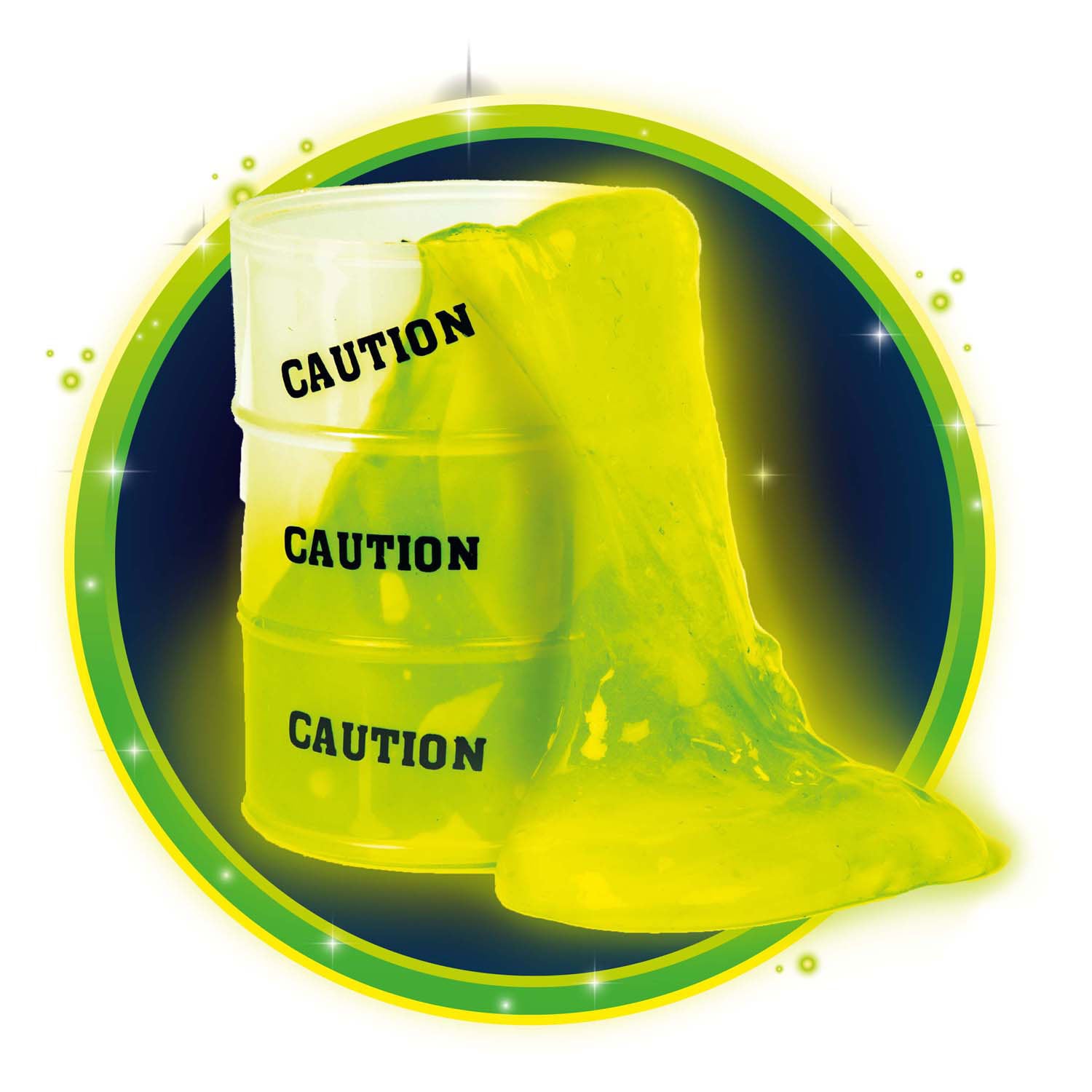 Toi-toys glown n fun glow in the dark slime in oil barrel