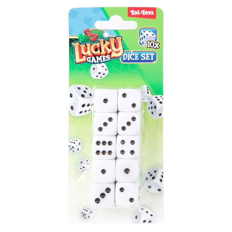 TOI-TOYS Lucky Games Dobbelsteen on Map, 10st.