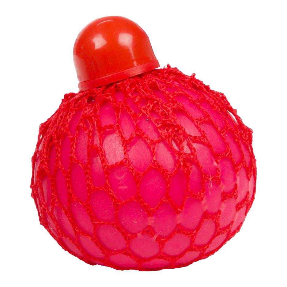 Toi-toys boule à presser amusante en maille néon, 6 cm