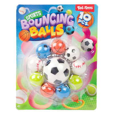 Toi-toys balles rebondissantes amusantes, 10 pcs.