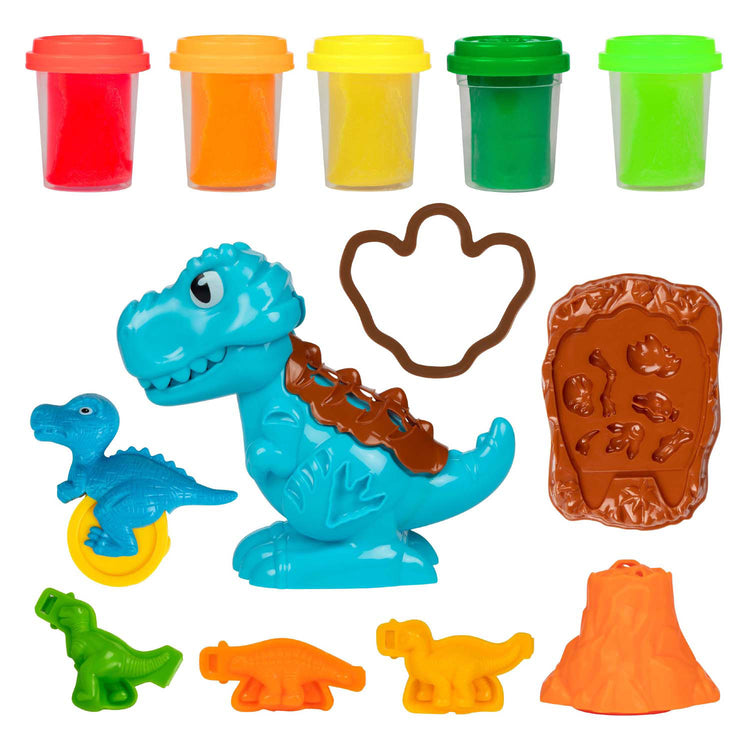 Toi-toys ensemble d'argile à sculpter dinosaure - 5 pots en argile