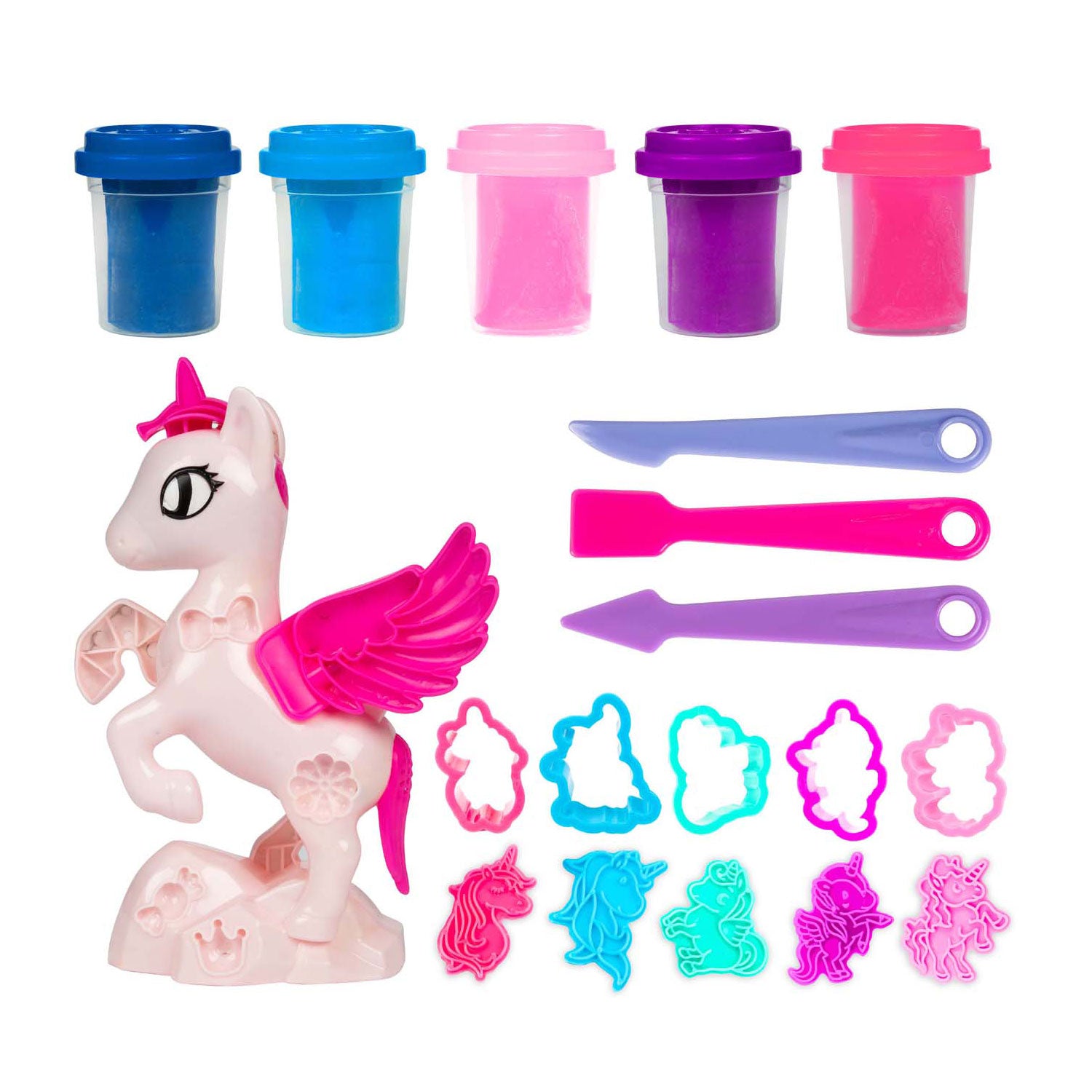 Toi-toys ensemble d'argile à sculpter licorne, 5 pièces.