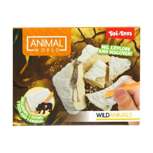 Toi-toys ensemble de fouilles du monde animal animal sauvage