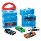 Toi-toys mallette de rangement turbo racers comprenant 8 voitures en métal - 1:45