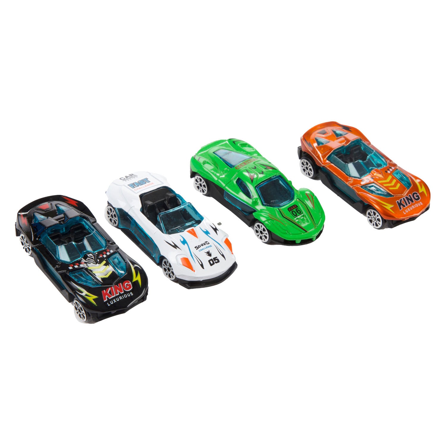 Toi-toys mallette de rangement turbo racers comprenant 8 voitures en métal - 1:45