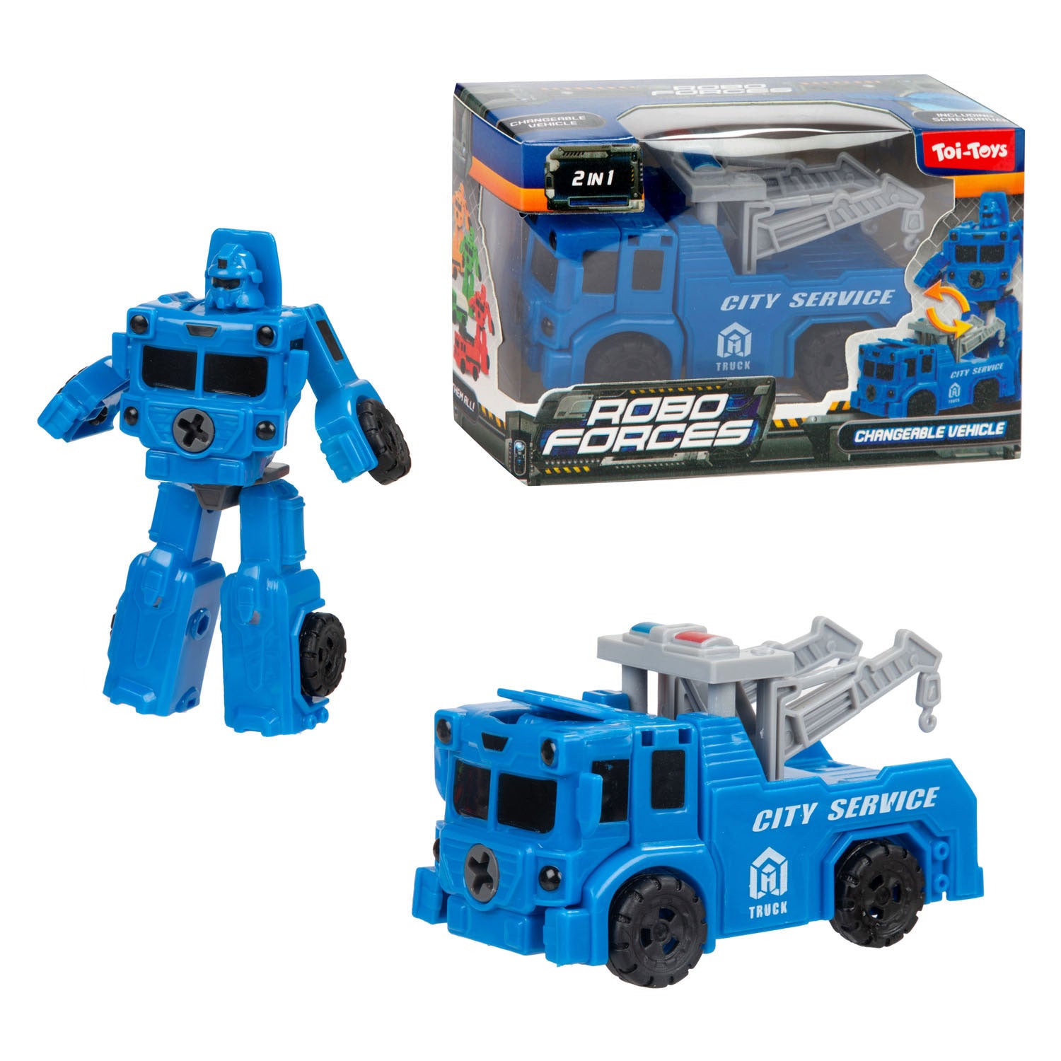 Toi-toys mini camion roboforces - 2en1