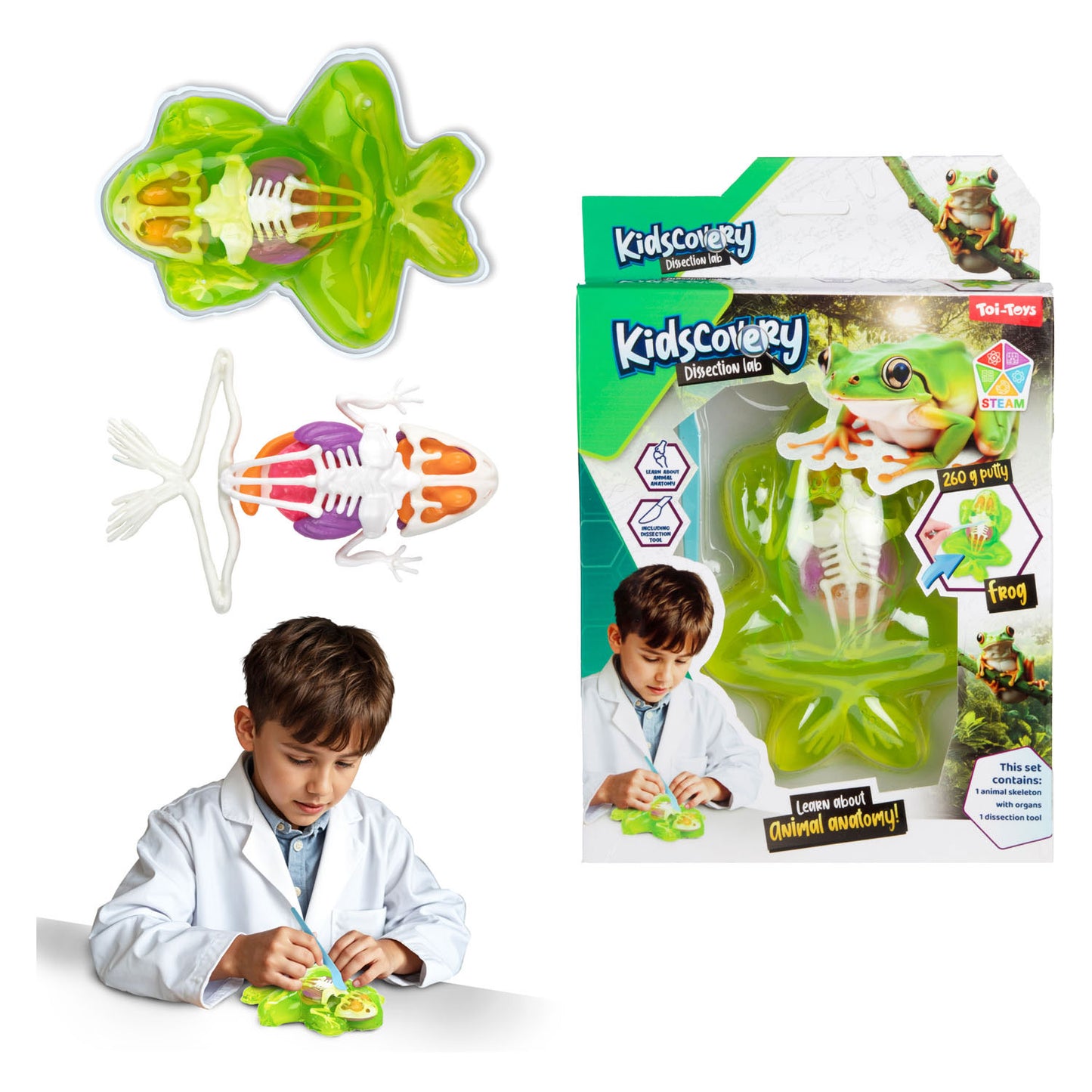 Toi-toys set d'excavation de slime animal avec outil
