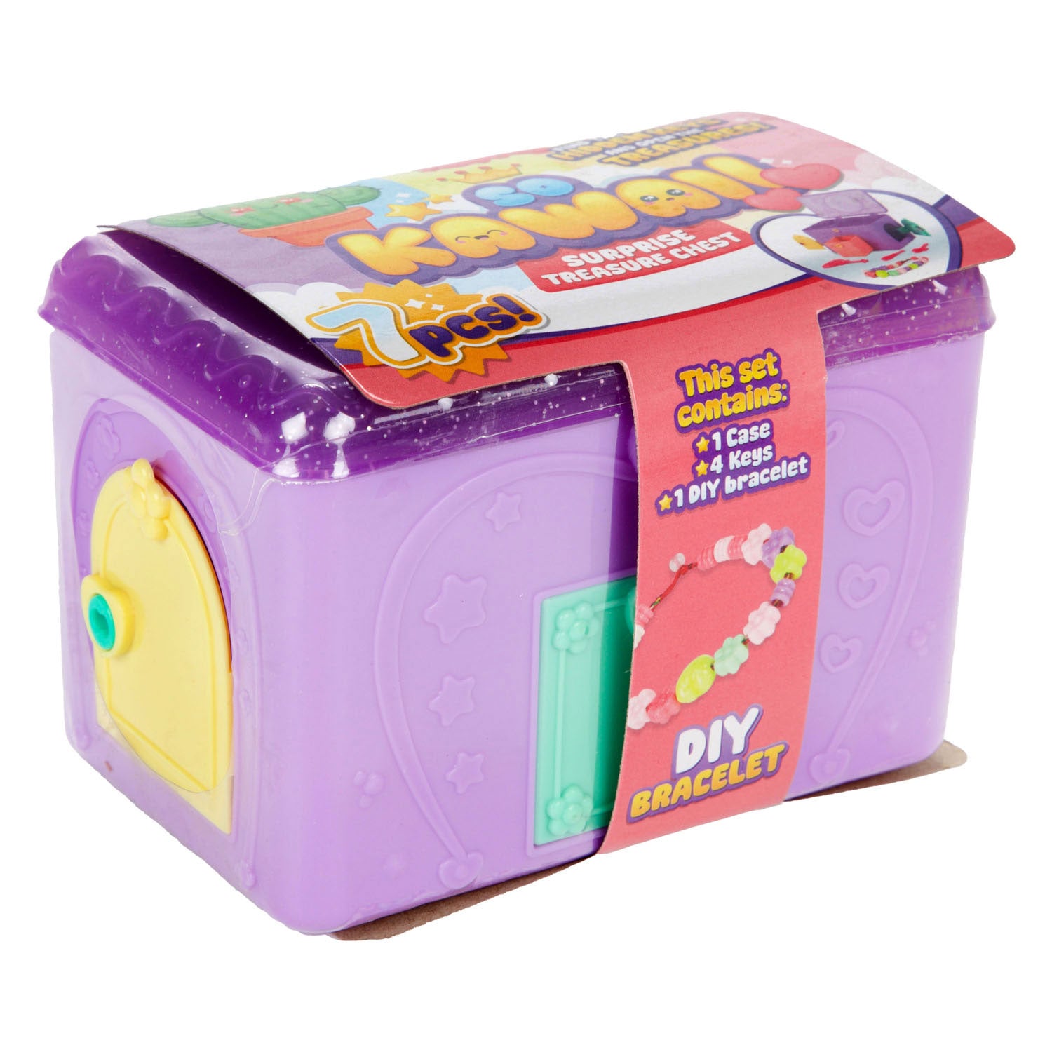 Toi-toys so kawaii bracelet boîte surprise avec perles - 7 pièces.