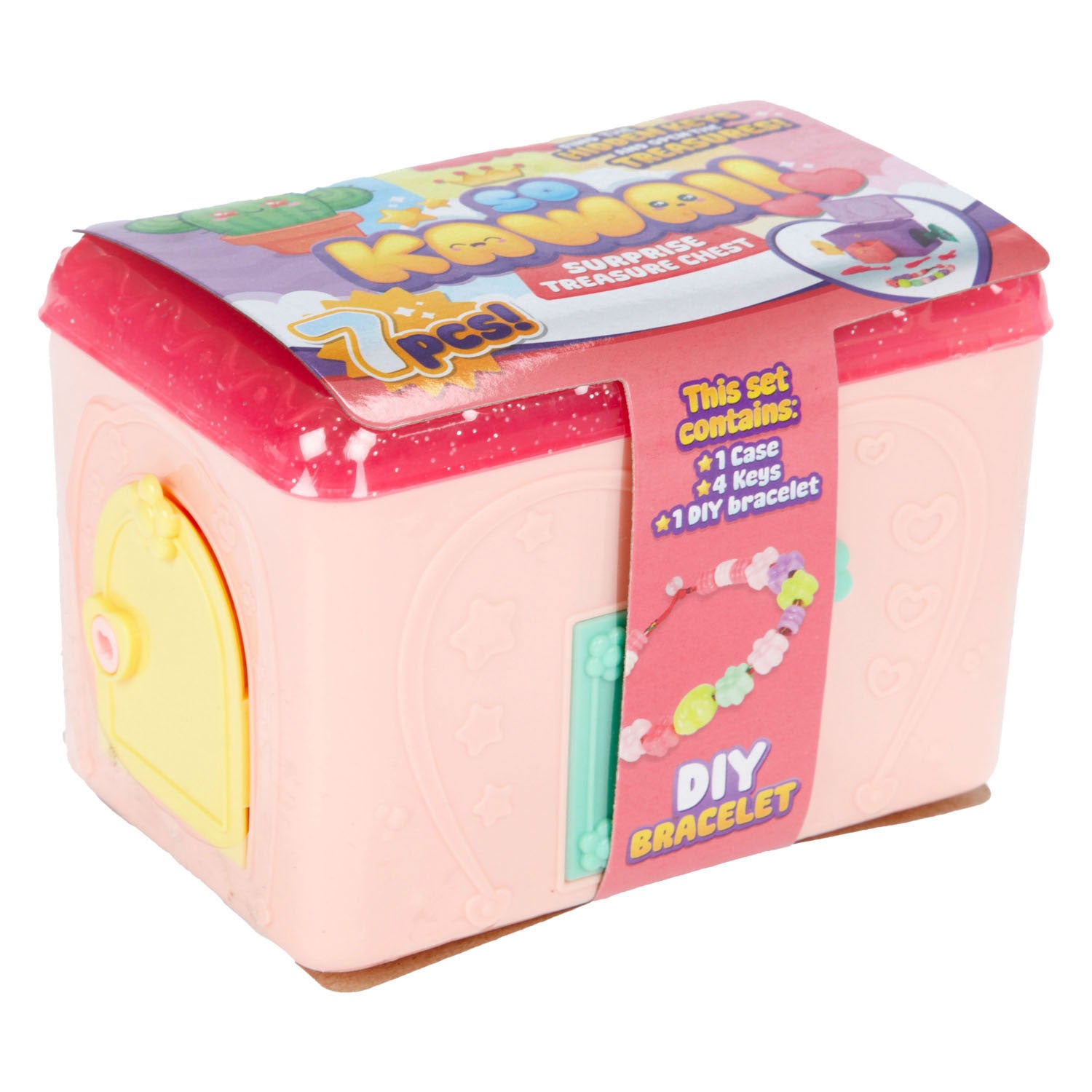 Toi-toys so kawaii bracelet boîte surprise avec perles - 7 pièces.