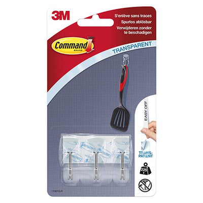 3m 1045905 - crochets extérieurs command transparents 8c + 10s pk | 12 pièces