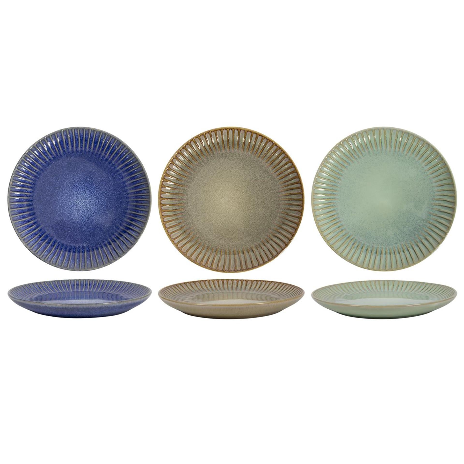 Assiette petit déjeuner brise de mer 21cm boîte de 6
