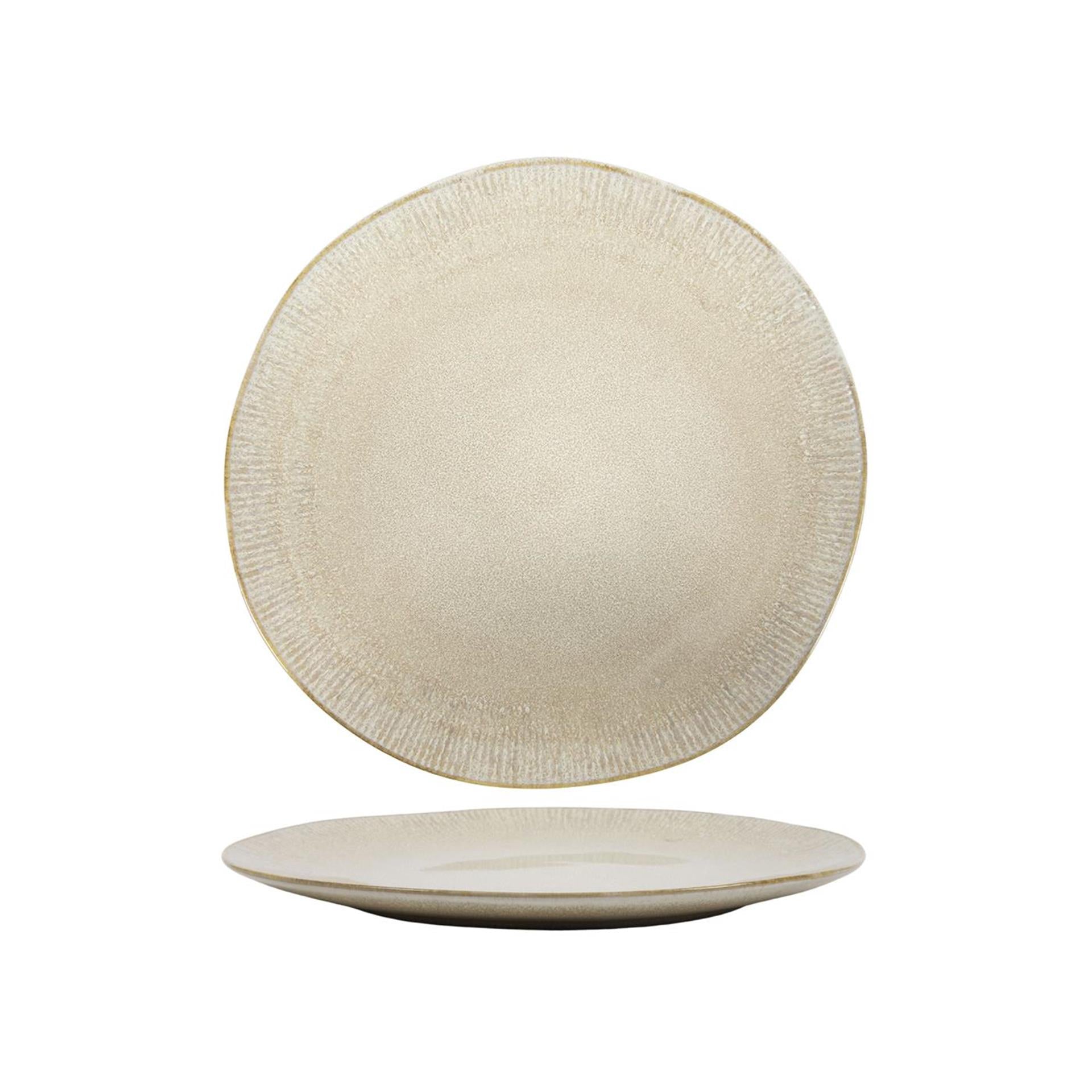 Assiette plate sahara beige boîte a 6 ø27cm