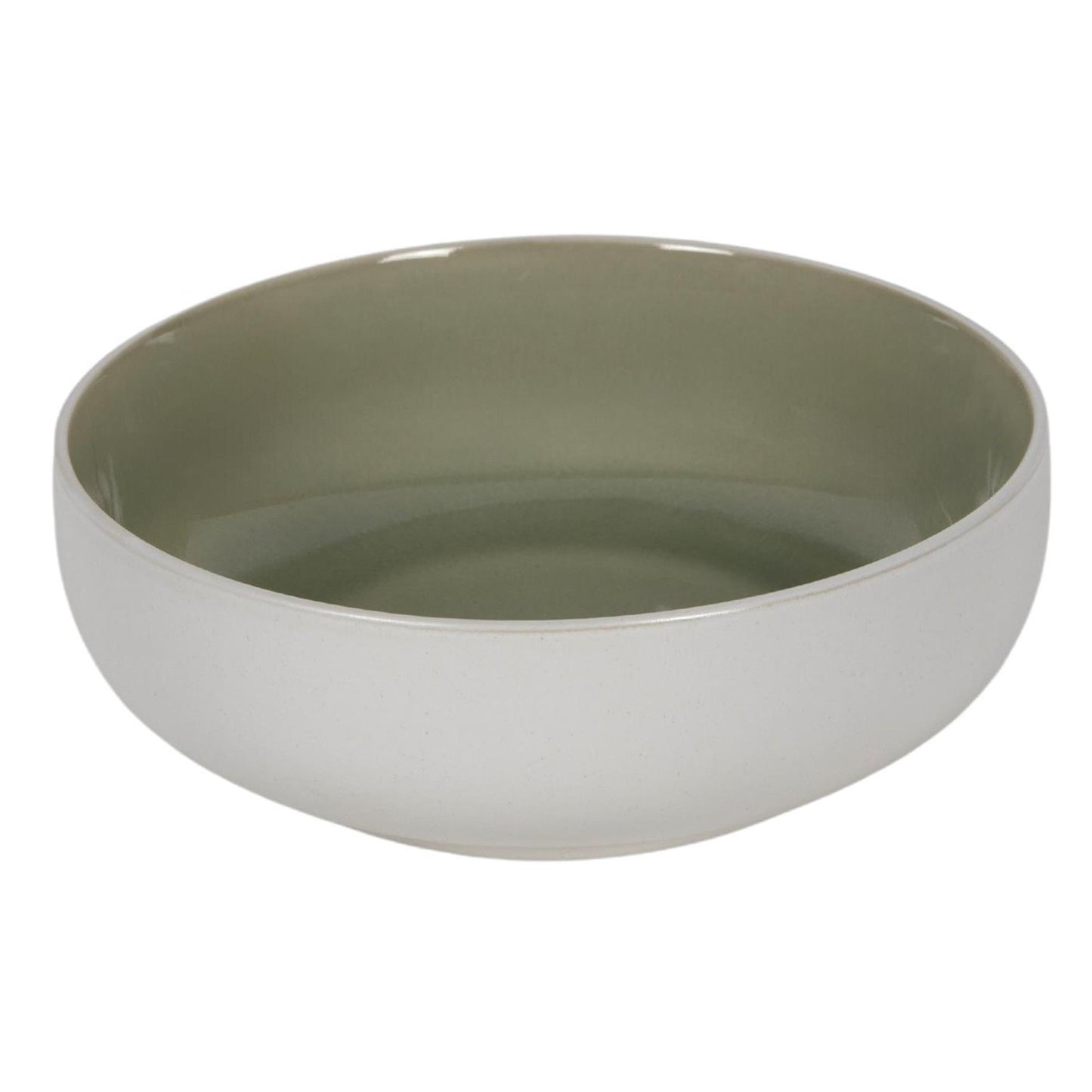 Bol blanc mat vert ø16,5x5,5xm 6 pièces