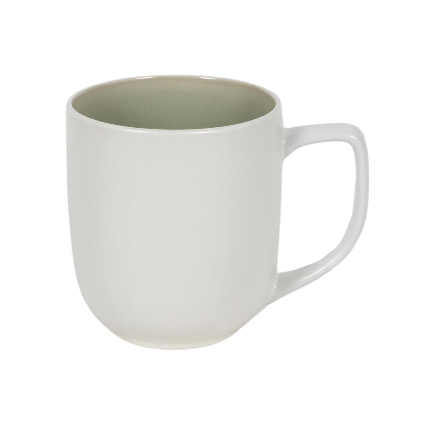 Tasse à café blanc mat vert 350ml 6 pièces