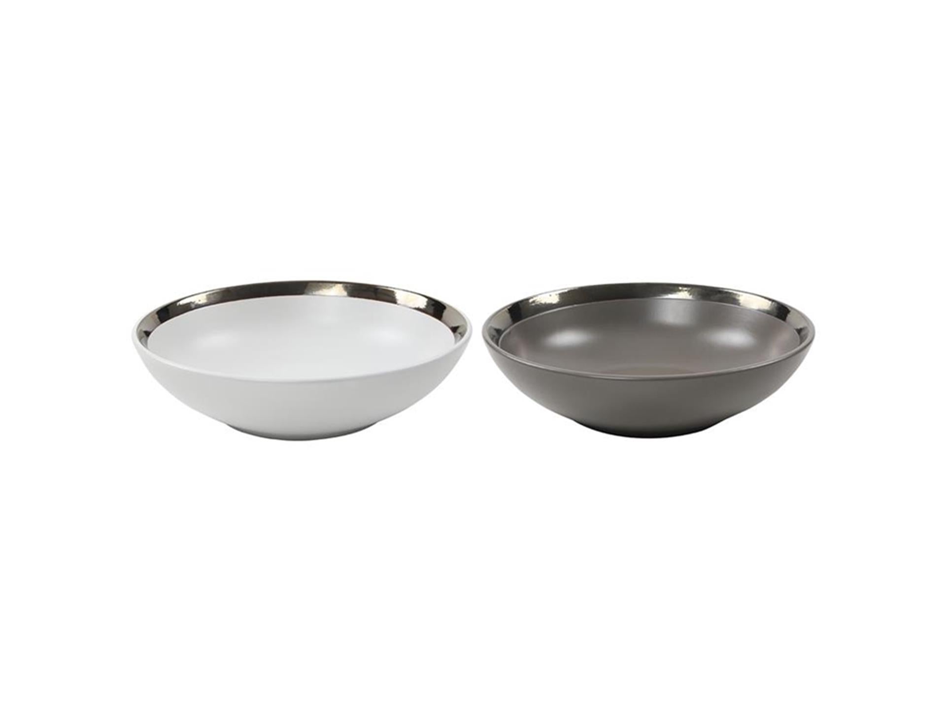 Svenska living assiette creuse venice ø20cm 6pcs gris blanc