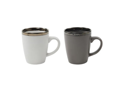 Svenska living tasse à café venise 340ml gris ou blanc 6 pcs
