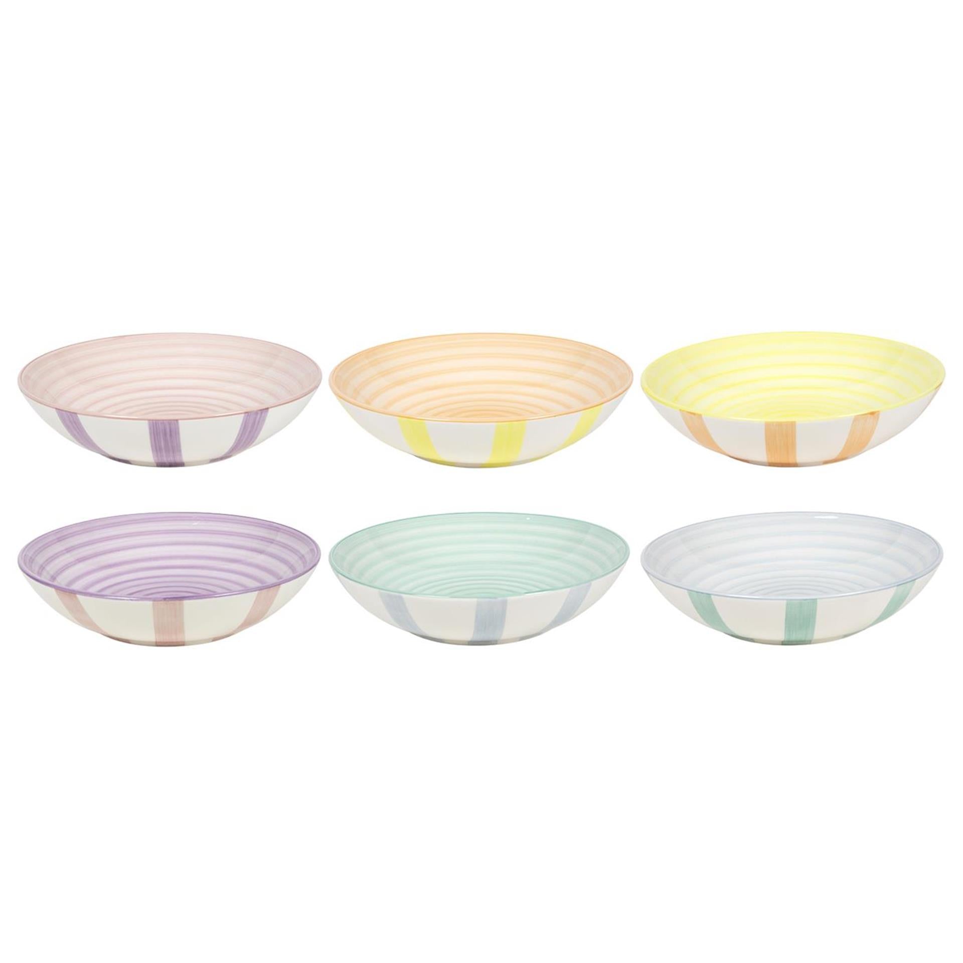 Assiette creuse 2 tons boîte de 6 pièces ø21cm