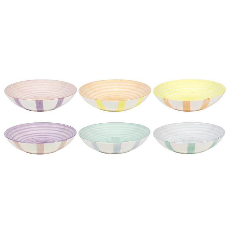 Assiette creuse 2 tons boîte de 6 pièces ø21cm