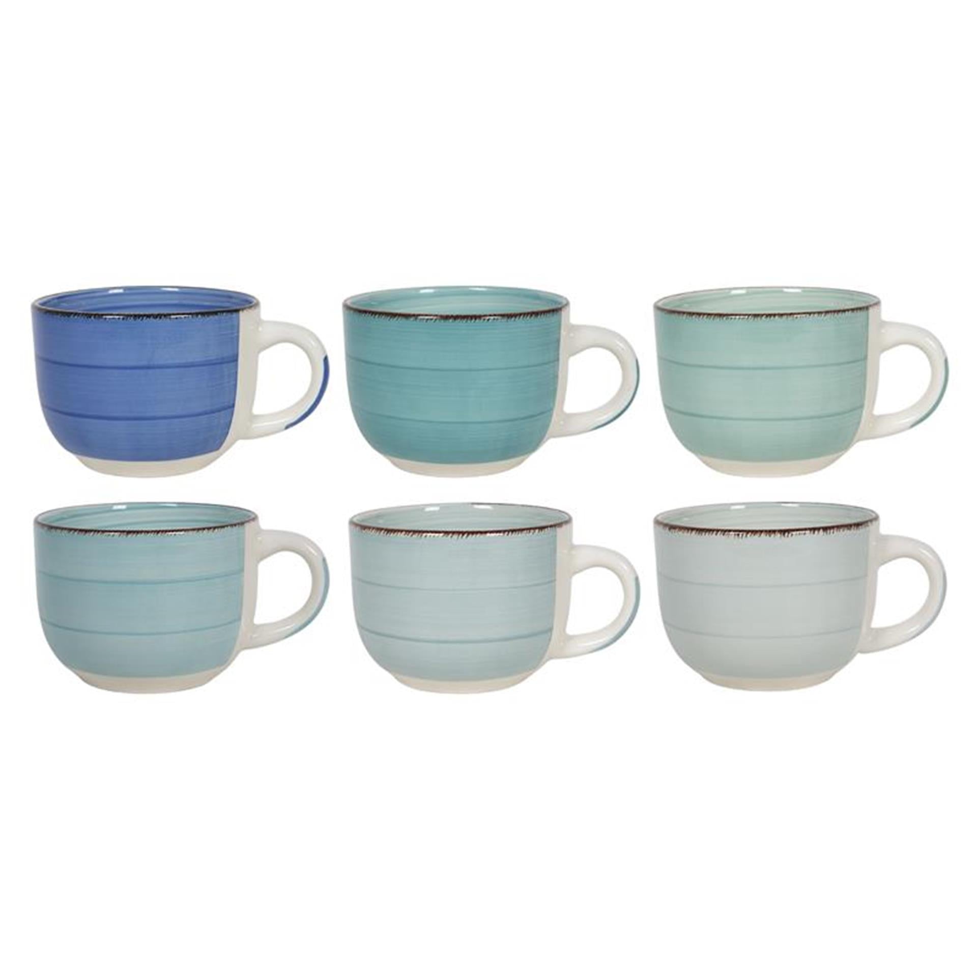 Svenska Living tasse à café xl 500ml bleu boîte de 6 pièces