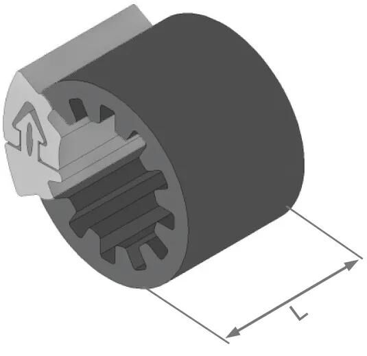 Herhth + Bens Clipfix Spacer H + B Inner-D = 10,5 mm, l = 30 mm