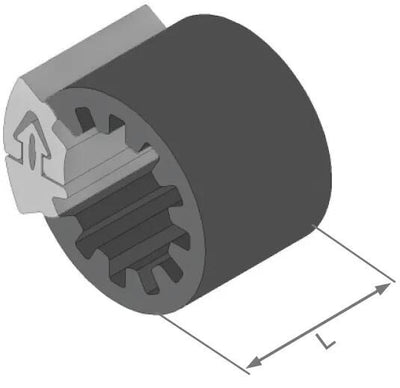 Herhth + Buss Clipfix Spacer H + B Inner-D = 23,0 mm, l = 30 mm