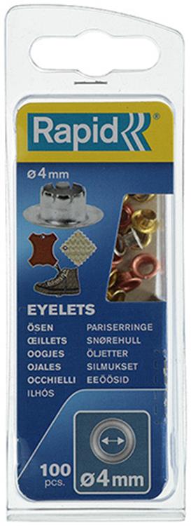 Rapid 1009443 - oeillets e3 - 4mm, 100 pc | 5 pièces
