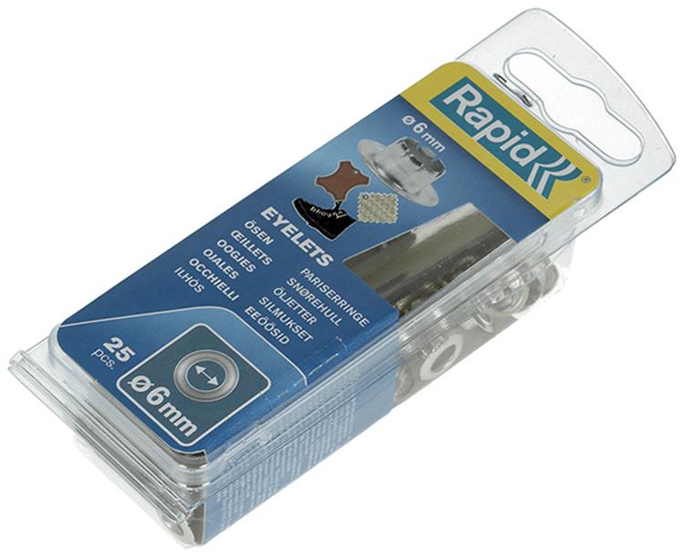 Rapid 1009444 - oeillets e1 - 6mm, 25 pièces | 5 pièces