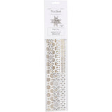 Bandes de tressage en papier Vivi Gade, l: 44+78 cm, d 6,5+11,5 cm, l: 15+25 mm, or, blanc, 48 bandes 1 boîte - afbeelding 2