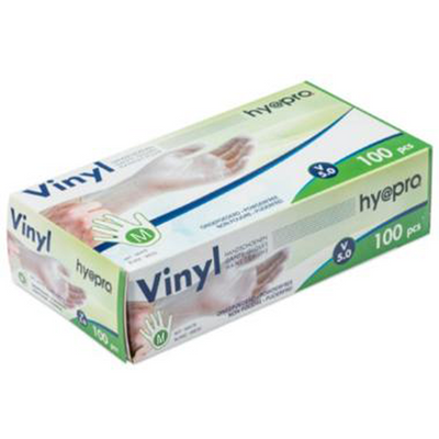 Hy@pro 1066458 - gant vinyle moyen non poudré boîte 100 pcs | 5 pièces