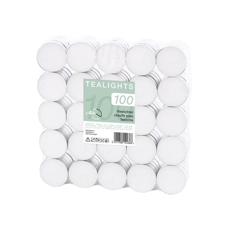 1063684 - bougie chauffe-plat 100 pièces 4h rétractable | 10 pièces