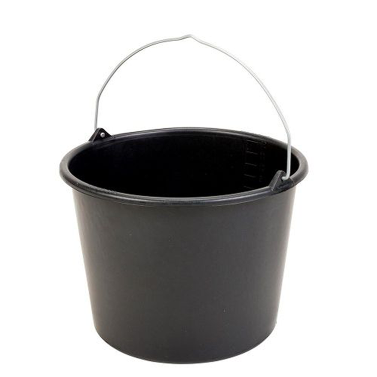 Gripline 1034739 - -d 12l bucket black with knob bracket and liter scale | 1 pièce