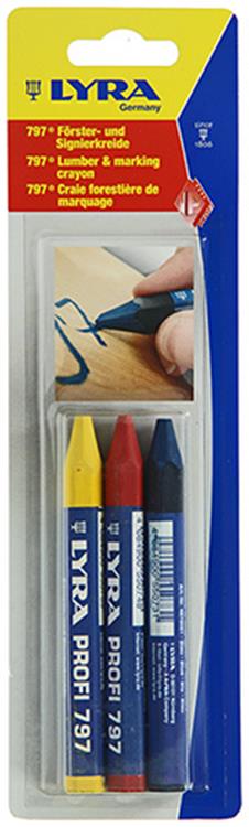 Lyra 1052116 - craie de marquage 3pcs ø12x120mm mix | 5 pièces