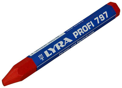 Lyra 1011026 - craie de marquage 120mm-d:12mm rouge | 12 pièces