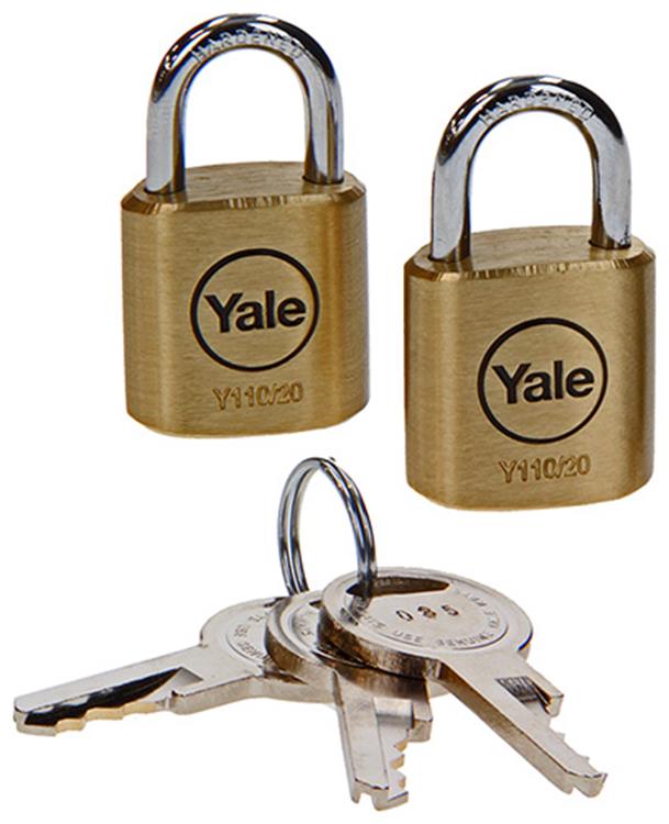 Yale 1059363 - cadenas 20 mm 2 identiques | 6 pièces
